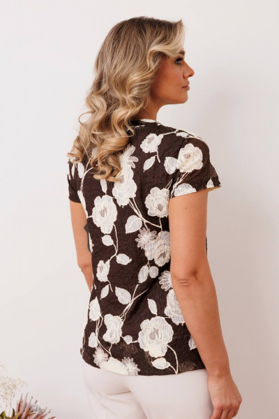 Брюки, жакет, топ Мода Юрс 2844-1 пудра - фото 9