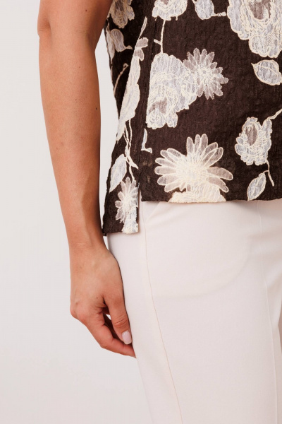 Брюки, жакет, топ Мода Юрс 2844-1 пудра - фото 7