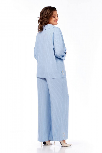 Блуза, брюки, жакет Ольга Стиль С-929 голубой - фото 6