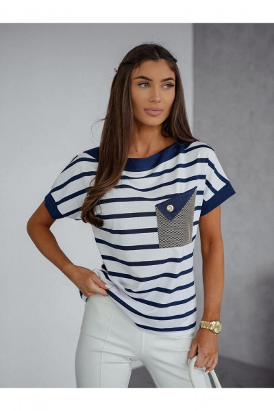 Блуза Nika.PL 0202601 синяя_полоска - фото 3