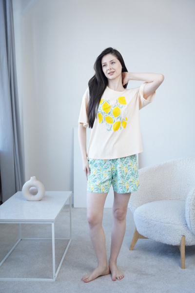 Майка, шорты Купалинка 661517.158-164 к.молочный,набивка - фото 1