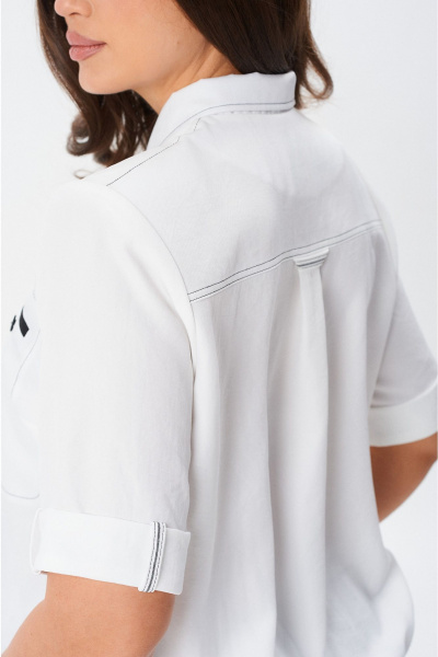 Брюки, жакет Vilena 1079 белый_белый-полоска - фото 10