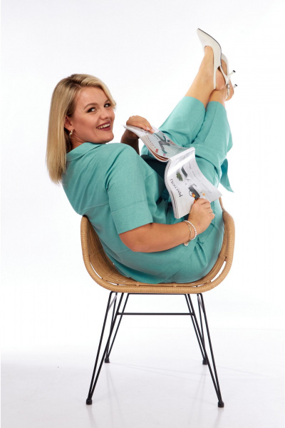 Брюки, жакет Vilena 1083 мята - фото 9