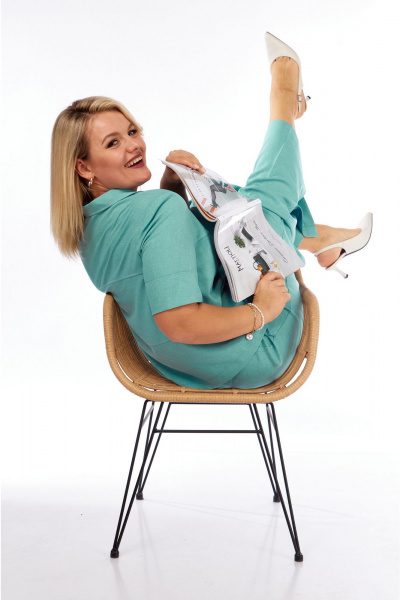 Брюки, жакет Vilena 1083 мята - фото 7