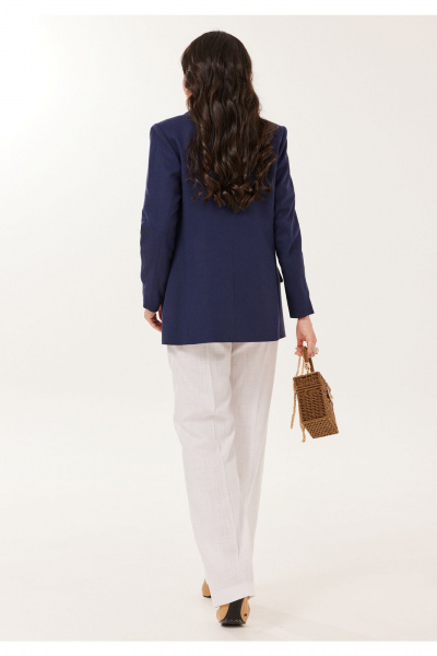 Брюки, жакет, футболка Твой имидж 2175 синий-белый - фото 2