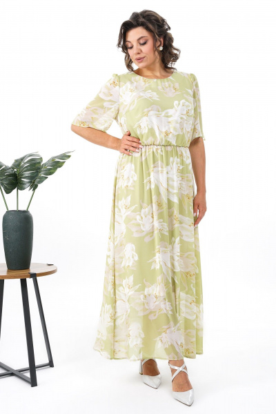 Платье Alani Collection 2369 салат - фото 9