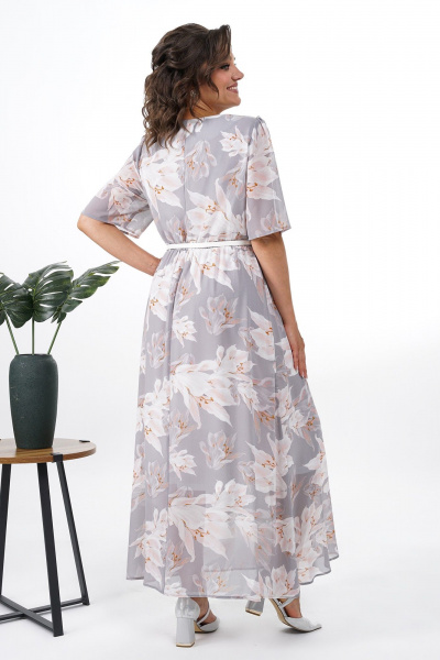 Платье Alani Collection 2369 серый - фото 9