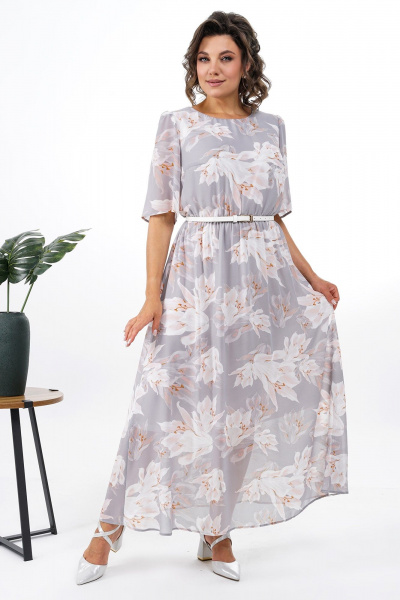 Платье Alani Collection 2369 серый - фото 7