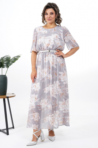 Платье Alani Collection 2369 серый - фото 3