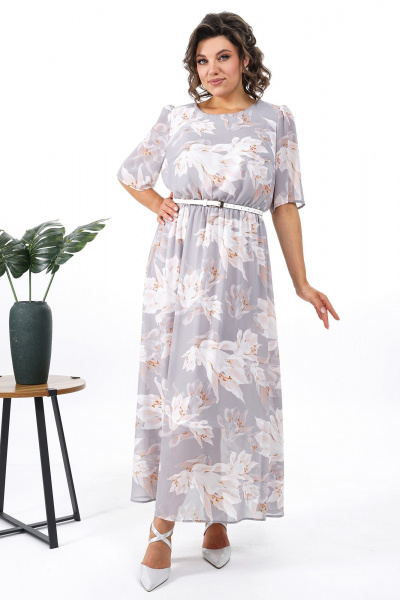 Платье Alani Collection 2369 серый - фото 2