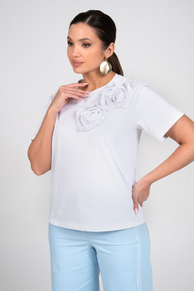 Блуза, брюки Alani Collection 2360 голубой - фото 11