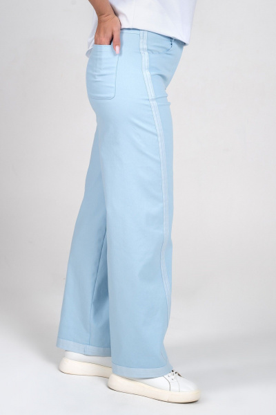 Блуза, брюки Alani Collection 2360 голубой - фото 9