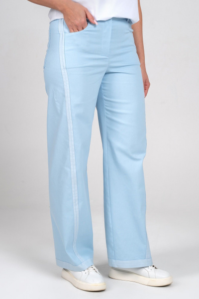 Блуза, брюки Alani Collection 2360 голубой - фото 8