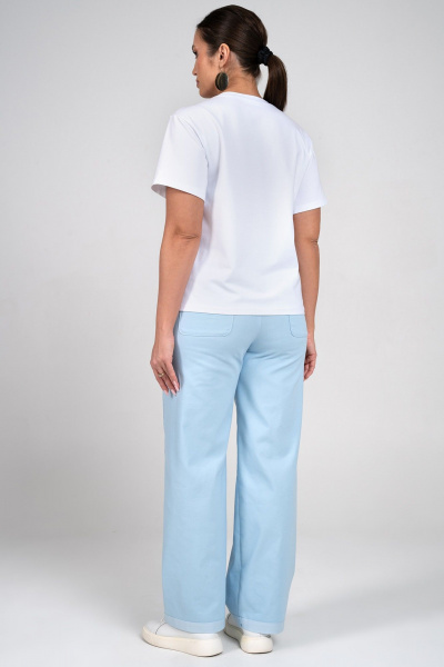 Блуза, брюки Alani Collection 2360 голубой - фото 3
