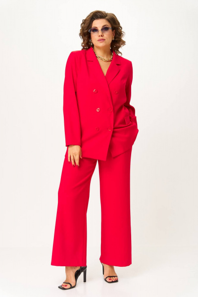 Брюки, жакет Anastasia 1095.1 красный - фото 6