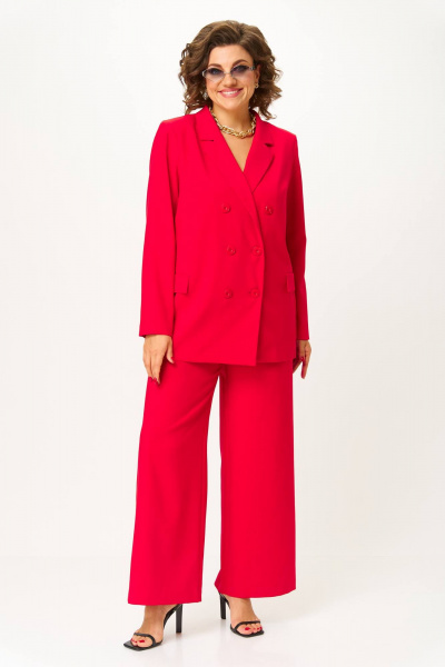 Брюки, жакет Anastasia 1095.1 красный - фото 5