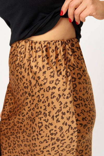 Юбка атласная трапециевидная длина макси Anastasia 1151.1 золото - фото 6