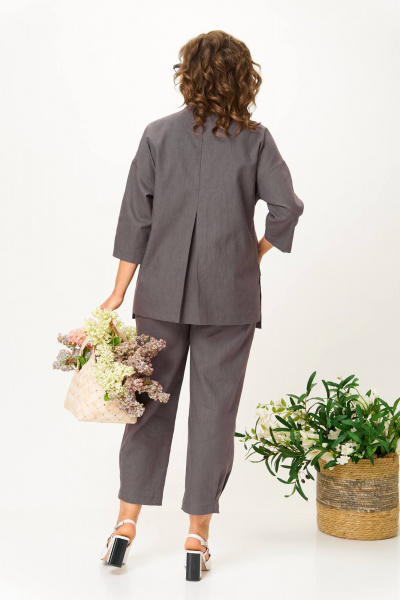 Брюки, жакет Anastasia 1202 серо-коричневый - фото 6