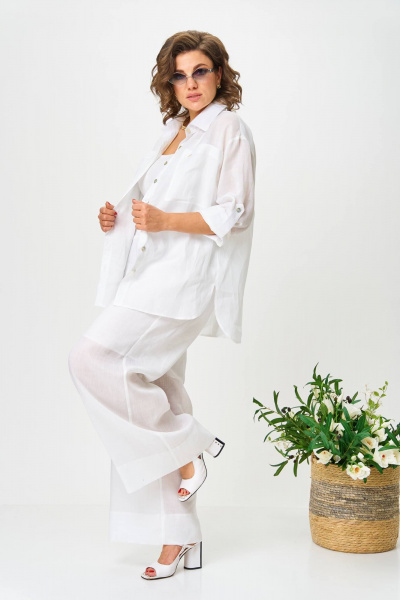 Блуза, брюки Anastasia 1239 белый - фото 7