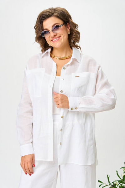 Блуза, брюки Anastasia 1239 белый - фото 5