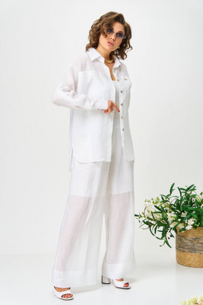 Блуза, брюки Anastasia 1239 белый - фото 3