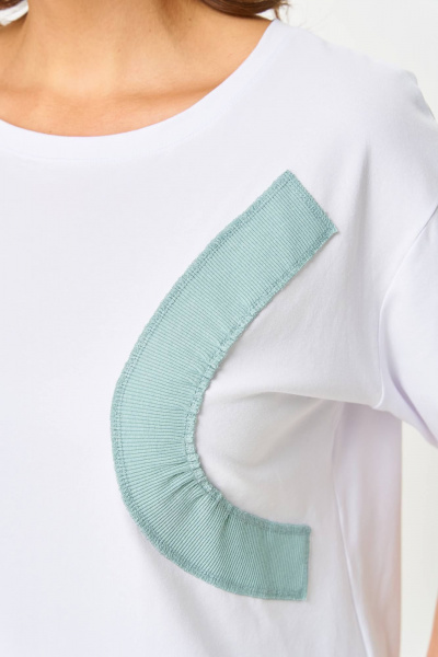 Брюки, футболка Anastasia 1212 белый/бежевый - фото 5