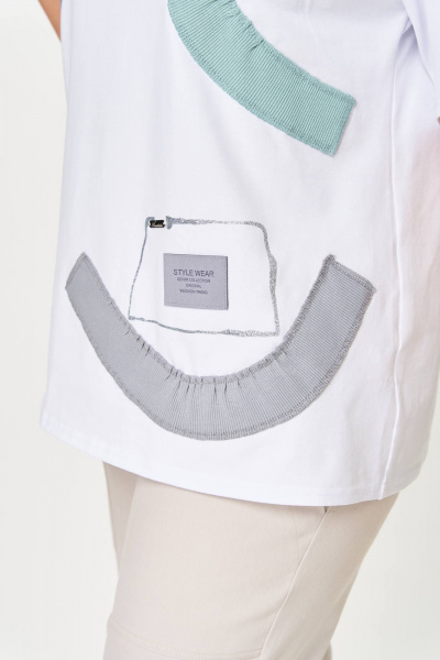 Брюки, футболка Anastasia 1212 белый/бежевый - фото 4