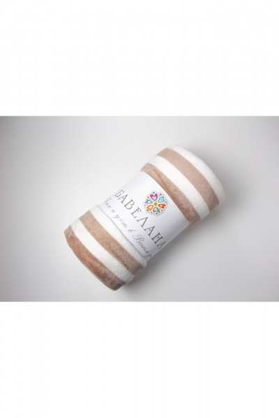 Плед БестТекс П10А1070 бежевый_полоска - фото 1