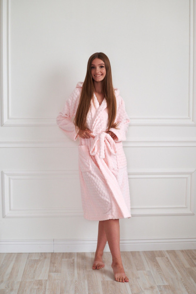 Пояс, халат БестТекс П300А3007 розовый - фото 5