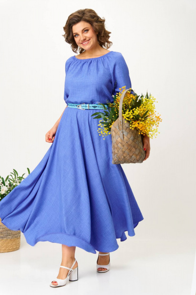 Платье Anastasia 1236 голубой - фото 4