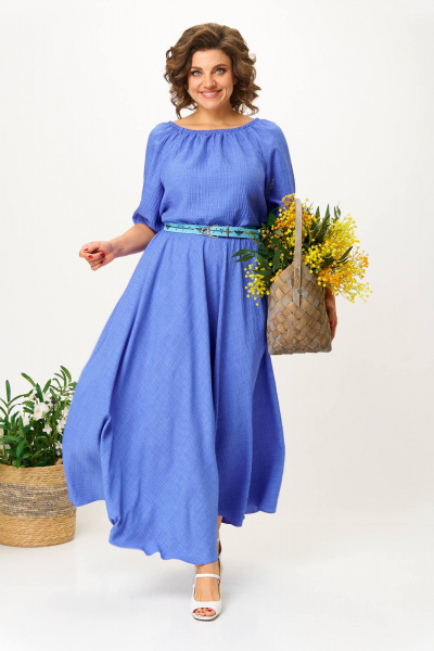 Платье Anastasia 1236 голубой - фото 1