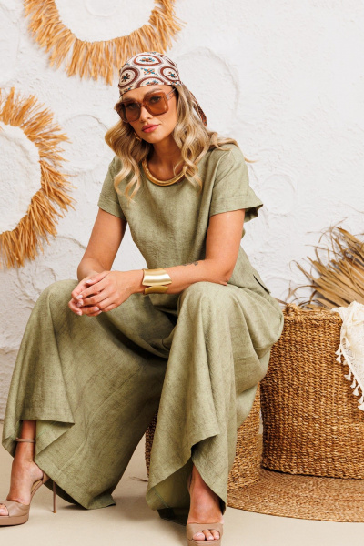 Блуза, брюки AGATTI 5755-2 хаки - фото 8