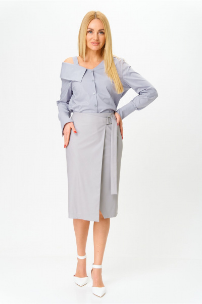 Юбка AMUARt 1052 светло-серый - фото 1