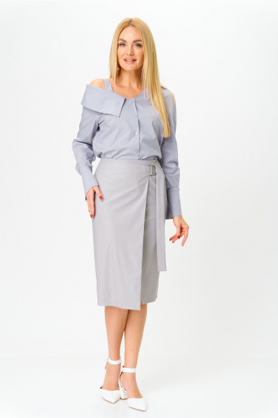 Юбка AMUARt 1052 светло-серый - фото 5