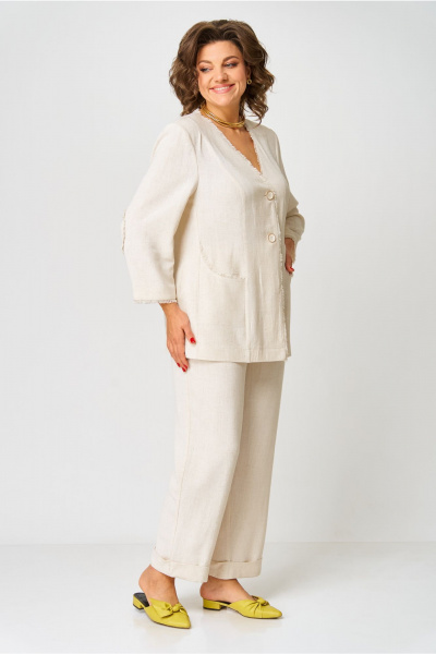 Брюки, жакет AMUARt 1050 бежевый - фото 10