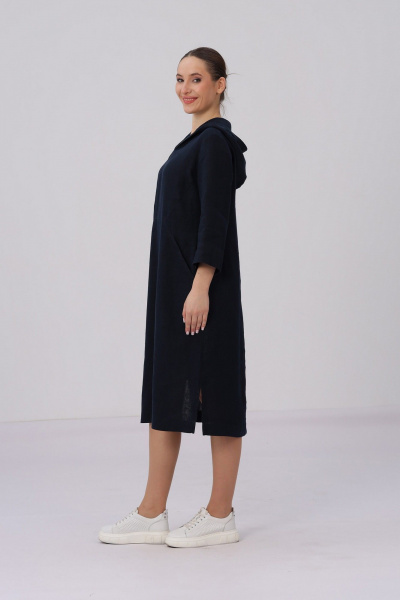 Платье Полинушка 426 темно-синий - фото 2