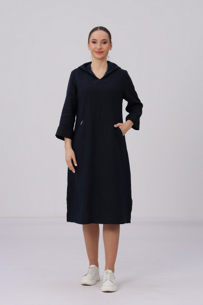 Платье Полинушка 426 темно-синий - фото 1