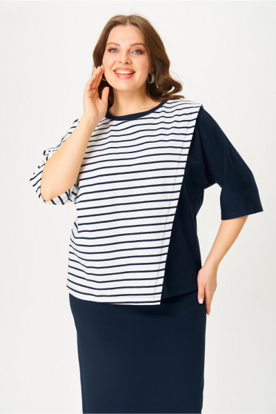 Блуза, юбка AMUARt 1042-1 синий - фото 8