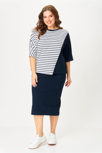 Блуза, юбка AMUARt 1042-1 синий - фото 2