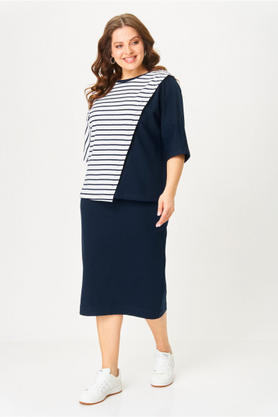 Блуза, юбка AMUARt 1042-1 синий - фото 1