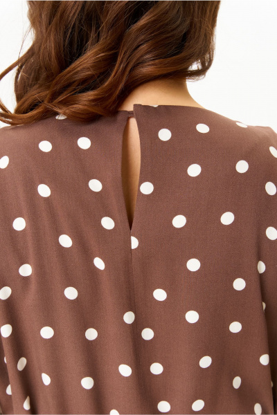 Платье AMUARt 1043 коричный_горох - фото 15