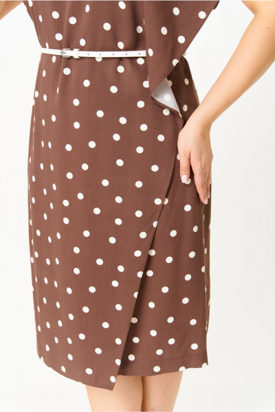 Платье AMUARt 1043 коричный_горох - фото 14