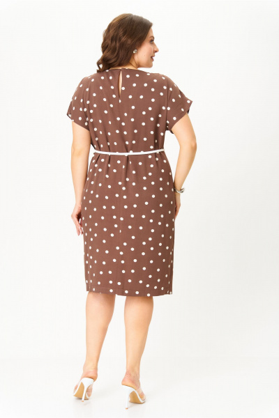 Платье AMUARt 1043 коричный_горох - фото 12