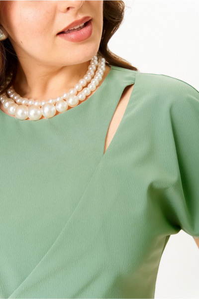 Платье AMUARt 1044 оливково-зеленый - фото 11