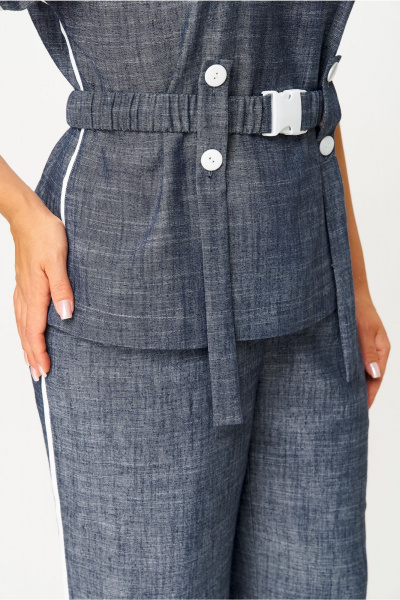 Блуза, брюки AMUARt 1046 джинсовый_синий - фото 10