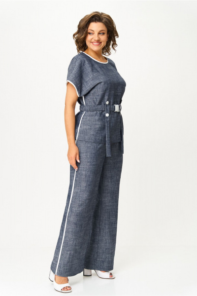 Блуза, брюки AMUARt 1046 джинсовый_синий - фото 6