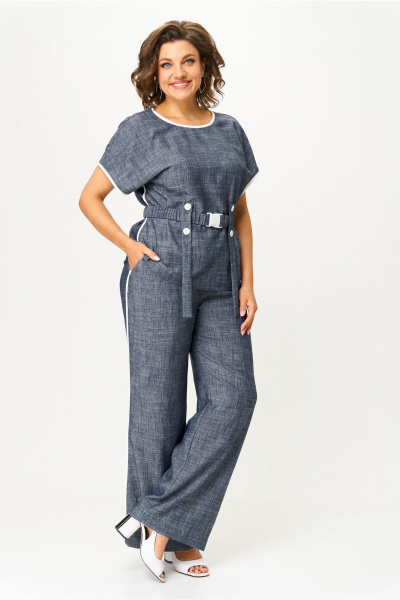 Блуза, брюки AMUARt 1046 джинсовый_синий - фото 5