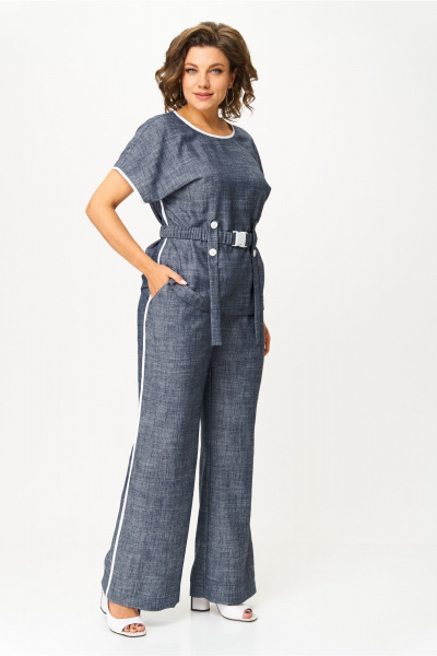 Блуза, брюки AMUARt 1046 джинсовый_синий - фото 3