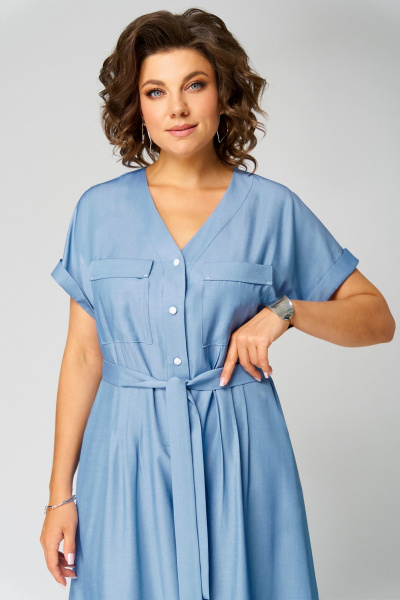 Платье Мишель стиль 1285 джинсовый - фото 8