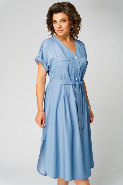Платье Мишель стиль 1285 джинсовый - фото 7